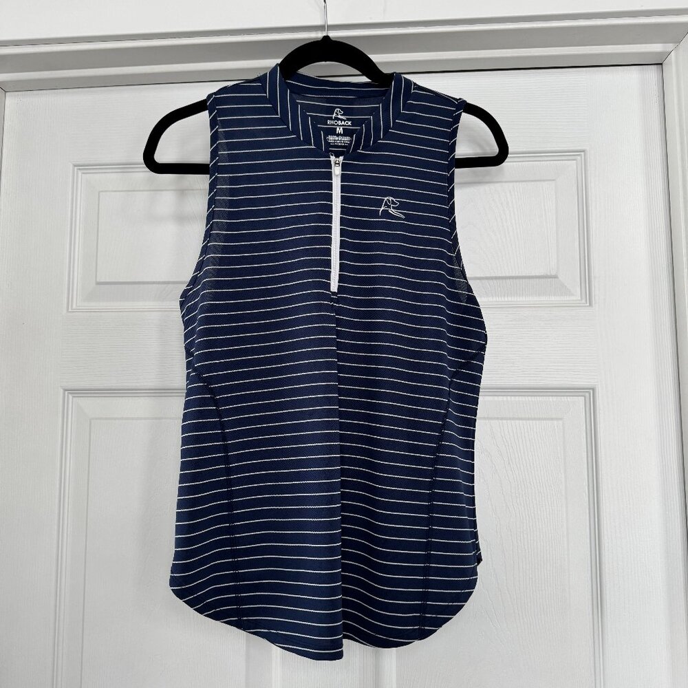 Rhoback Navy/White Sleeveless 1/4 Zip - Ryder Cup Edition